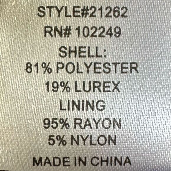 Skies Are Blue Glam Holiday Sparkle Glitter Metallic 90s Style Short Sleeve Blou - Picture 7 of 7